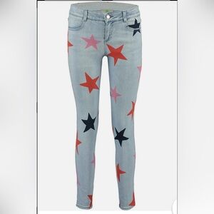 Stella McCartney Skinny Ankle Grazer Multicolor Star Jeans size 28